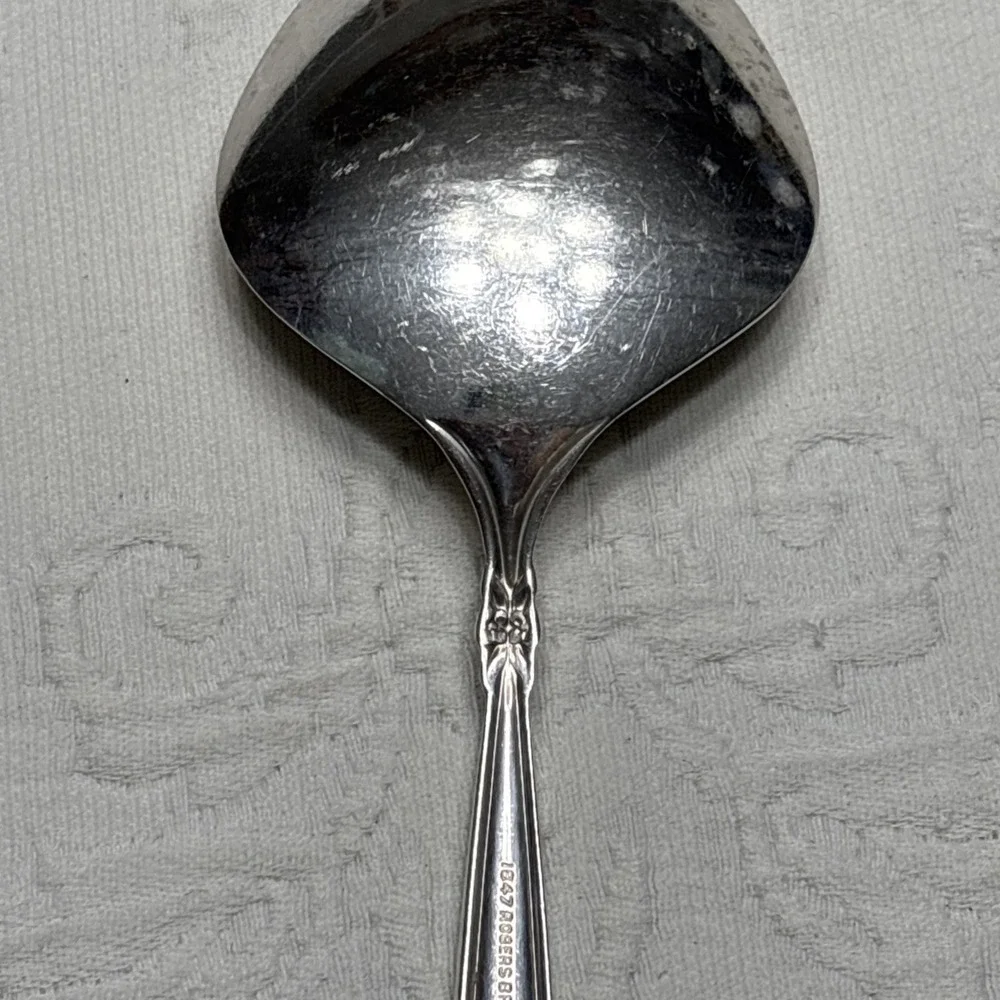 1965 GARLAND 1847 Rogers Bros IS Serving  Casserole Spoon Silver Plate Flatware